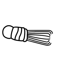 Macha Tea and Dissert Doodle Outline Style