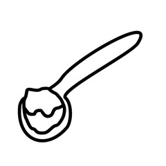 Macha Tea and Dissert Doodle Outline Style