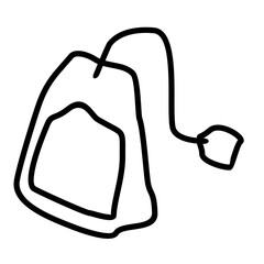 Macha Tea and Dissert Doodle Outline Style