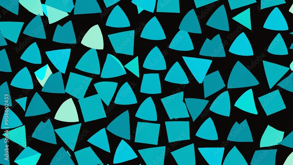 Aufkleber teal triangle pattern shapes retro abstract background illustration art design backdrop copy space