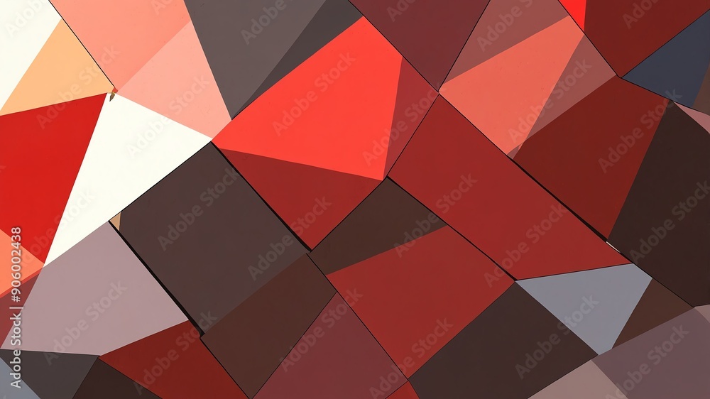 Poster red triangle pattern shapes retro abstract background illustration art design backdrop copy space