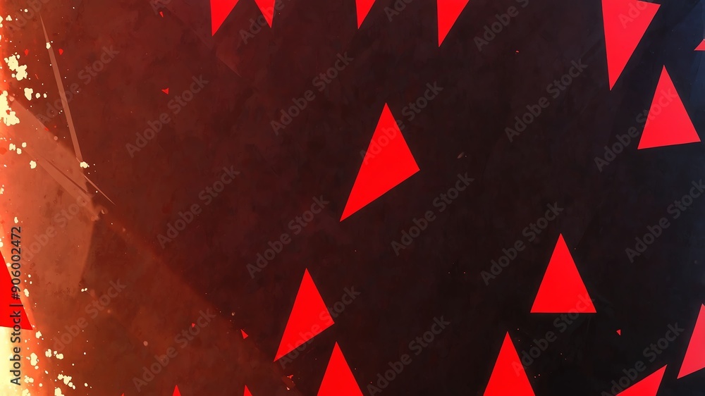 Poster red triangle pattern shapes retro abstract background illustration art design backdrop copy space