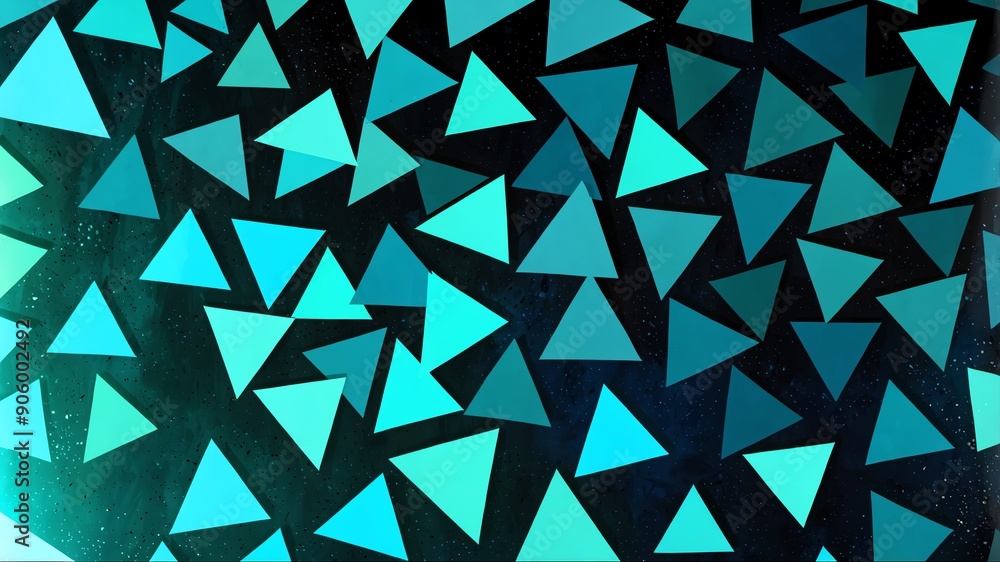 Aufkleber teal triangle pattern shapes retro abstract background illustration art design backdrop copy space