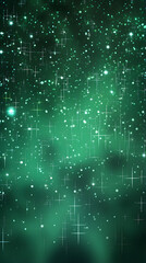 Fototapeta premium Digital green star glitter geometric abstract graphics poster background