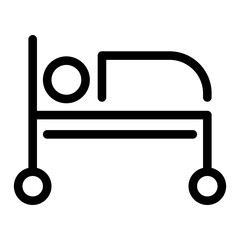 Admit, patient icon in thin line style vector illustration graphic design