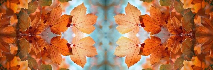 Obraz premium Autumn Leaves Symmetry