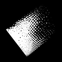Abstract Torn Monochrome Halftone Background