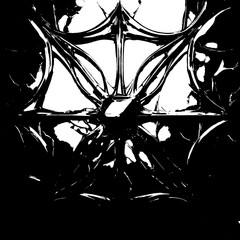 Abstract Metal Background in White and Black