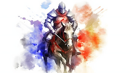 Knight Fantasy Watercolor Style