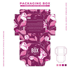 floral design packaging box template 61