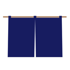 和風の藍色の暖簾イラスト