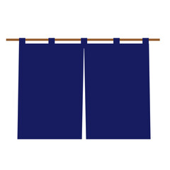 和風の藍色の暖簾イラスト