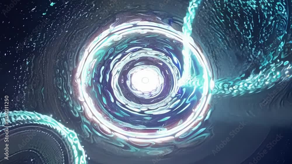 Poster a pulsating galaxy of lights swirling and transforming into a stunning display of cosmic wonder.
