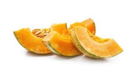 Single mini pumpkin isolated on white