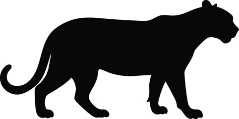 Black panther silhouette vector illustration 