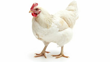 chicken looking close to the floor.