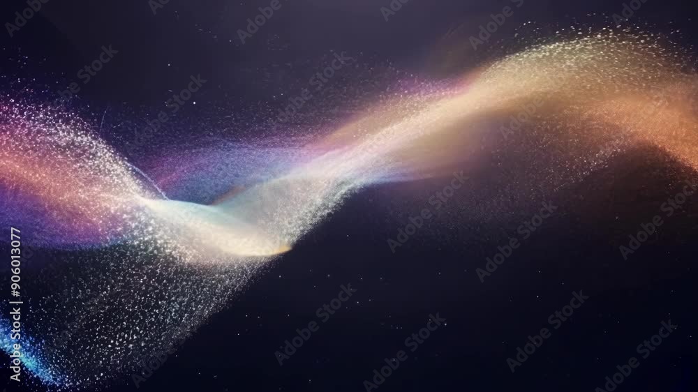 Aufkleber a soothing and enchanting stream of particles flowing and transforming in perfect harmony.