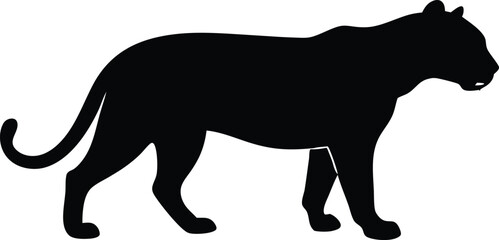 Black panther silhouette vector illustration 