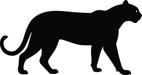 Black panther silhouette vector illustration 