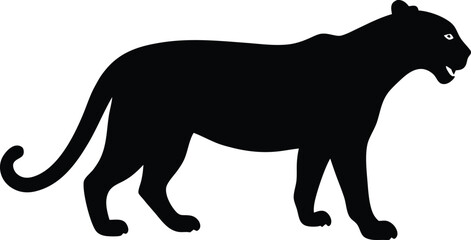 Black panther silhouette vector illustration 