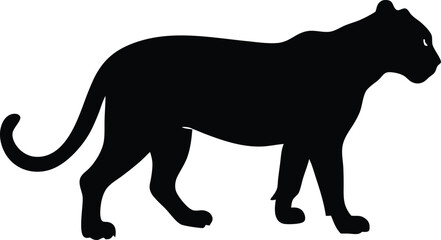 Black panther silhouette vector illustration 