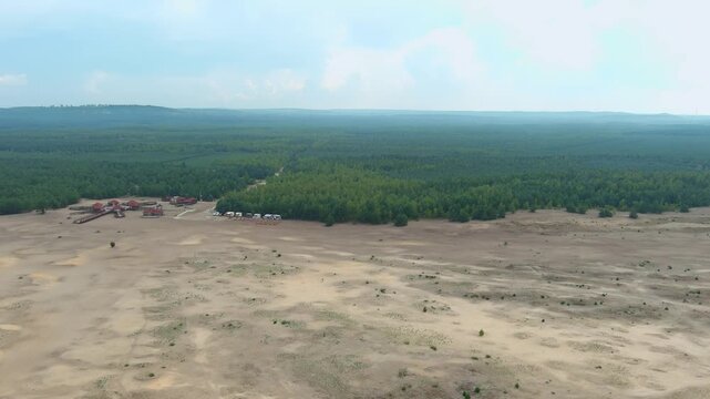 Bledowska Desert aka Polish Sahara aka Pustynia Bledowska. The only desert in Poland and the largest inland area of loose sand in Europe. Silesian Highlands in the Lesser Poland Voivodeship.