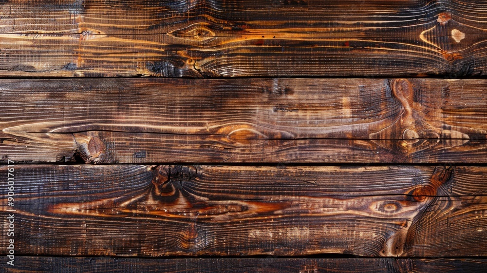 Poster top view image of vintage wooden planks for copy space background