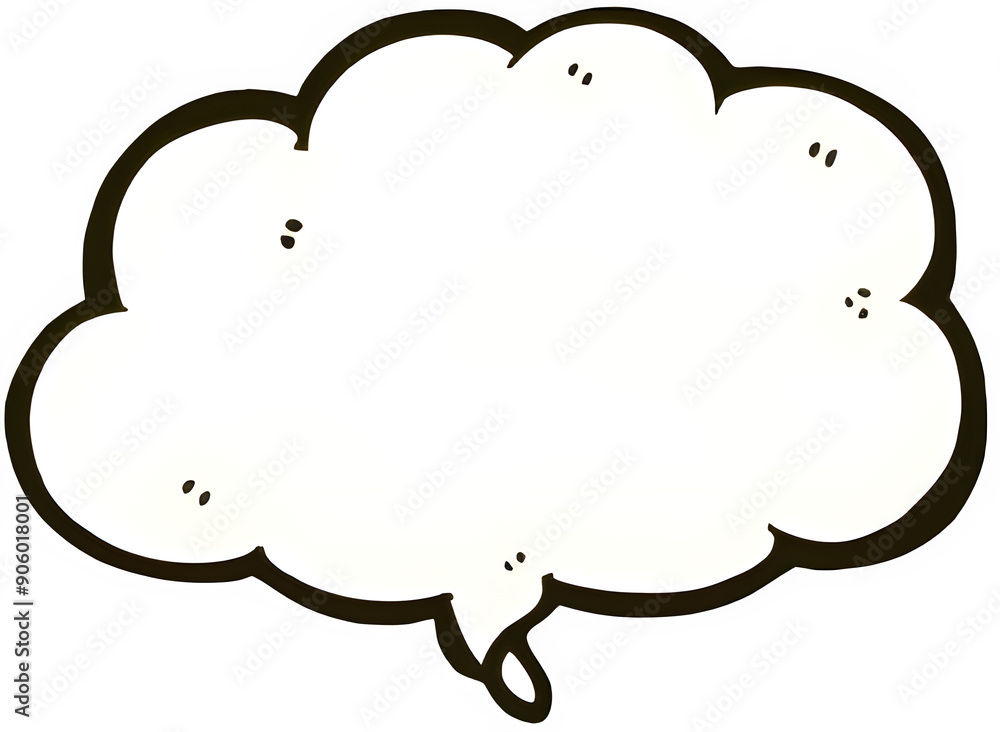 Poster cloud speech bubble icon vector. generative ai