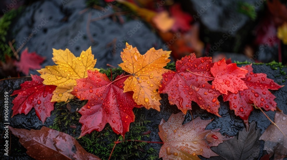 Poster Autumn Maple Leaves