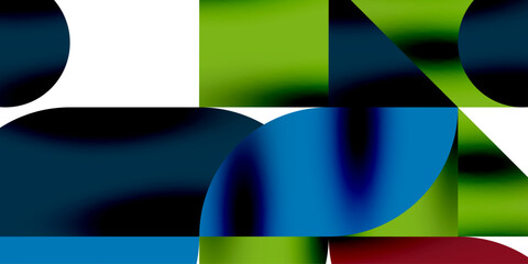 Obraz premium Tech minimal circular shapes geometric art. Vector modern circles