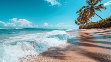 Beach with Coconut Trees