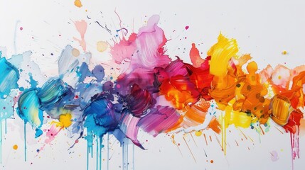 Fototapeta premium Colorful painting on white background