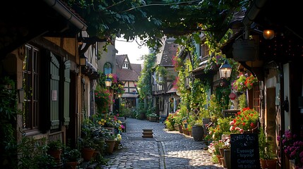 street in a quaint French village