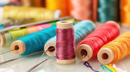 "Needle and Thread: Essential Sewing Item for Precision and Craftsmanship in Tailoring and Embroidery"