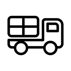 Truck icon in thin line style vector illustration graphic design