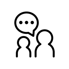 Consult icon in thin line style vector illustration graphic design