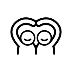 Lover icon in thin line style vector illustration graphic design