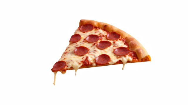 Pizza Pepperoni, isolated on transparent background