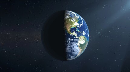 Obraz premium The Earth's orbit and rotation create day and night cycles