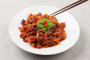 Octopus is a mollusk of the octopus family. It is similar to an octopus, but its body is about 20 to 30 cm long, short and round.