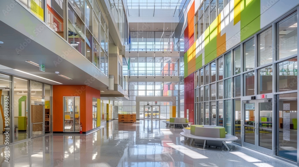 Poster the integration of technology hubs and stem labs in modern school building architecture