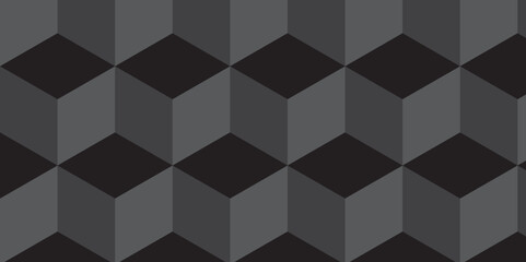 Minimal abstract dark black background from cubes victor art. Geometric tiles and mosaic creative stylish seamless pattern block cube background. minimal hexagon Cubes mosaic shape vector design