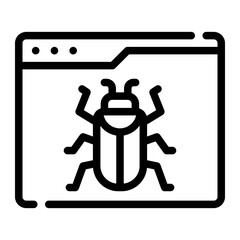 bug line icon