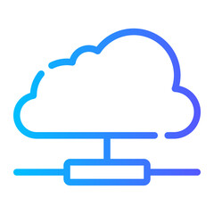 cloud network gradient icon