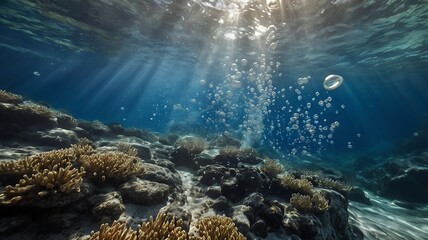 coral reef in the sea.