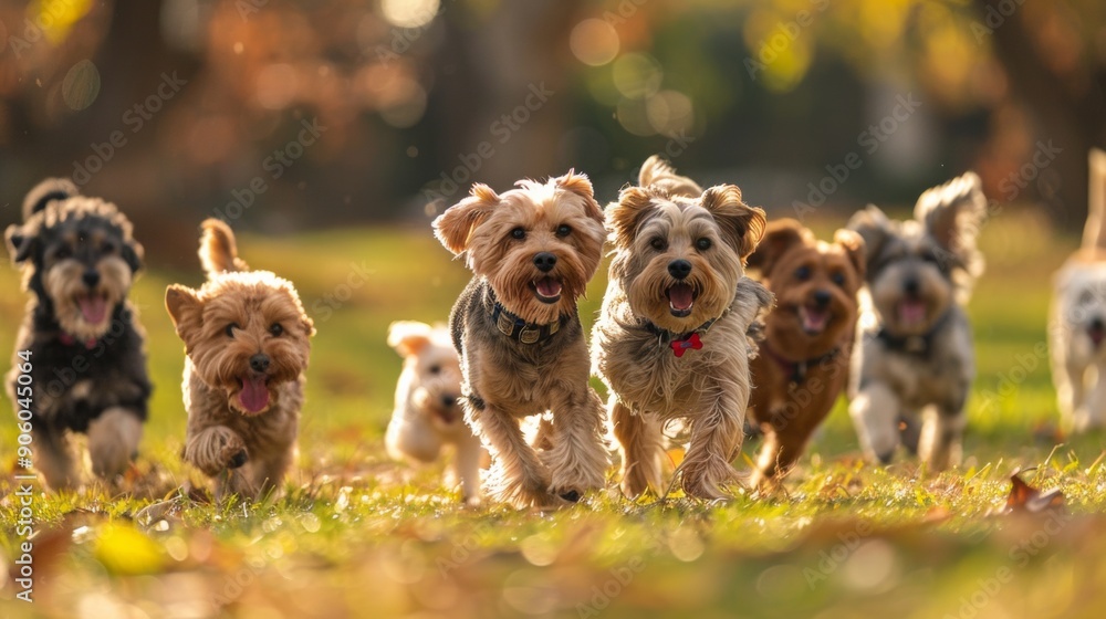 Canvas Prints Dogs Playing in the Park