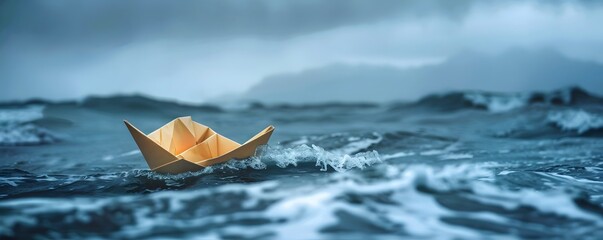 paper, boat, ship, origami, water, sea, travel, toy, sail, ocean, concept, sky, vessel, idea, blue, business, object, paper boat, float, abstract, sailing, metaphor, navigation, simple, illustration