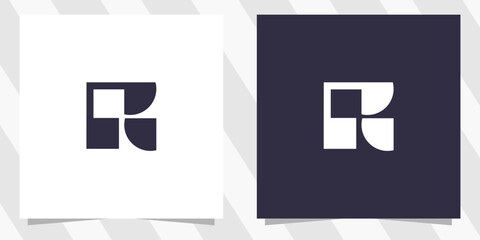 letter r logo design vector