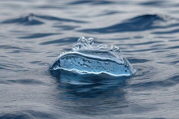 water drops on blue background