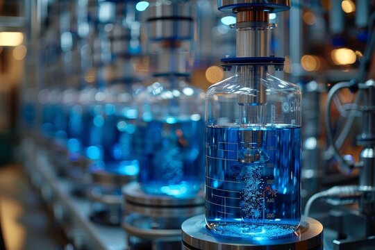 Microbe cultivation for vaccine and medicine in bioengineering bioreactor at pharmacology lab